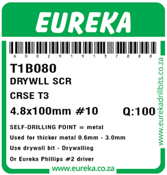 T1B080 - Drywall Screw T3 -T1B080_Label_T